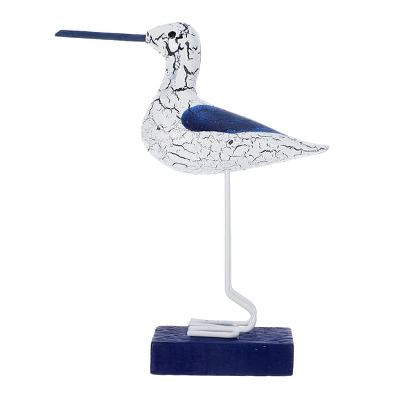 FOMIYES Mediterranean Style Handcrafted Wooden Seagull Figurine for Beach and Patio Decor