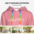 thumbnail image 4 of Lsque Happy Mother's Day Pattern Casual Women's Hoodie,Hooded Sweatshirt with Kangaroo Pocket,Pullover Hoodie with Eye-catching Drawstrings-Small, 4 of 7