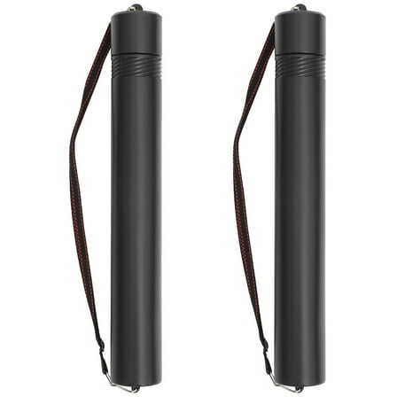 ifundom Black Portable Poster Case for Storing Artworks and Documents, 2 Pieces, and Lightweight Storage Solution