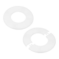 2-Pack Wall Split Flange, for 63mm OD Pipe ABS Escutcheon Plate Round Self-Adhesive Plumbing Cover Plates [White]