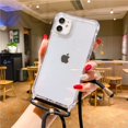 thumbnail image 1 of Funda transparente con correa de cordón para iPhone 13 14 Pro Max 12 11 XR X XS Mini 6S 7 8 Plus SE, funda acrílica a prueba de golpes Tan Jianjun unisex, 1 of 2