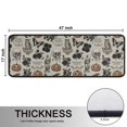 thumbnail image 5 of Kitchen Rugs Sets Of 2,Beige Gothic Skull Pumpkin Rose Pattern Anti Fatigue Kitchen Mat Rugs Non Slip Washable,Decorative Kitchen Floor Mats for Kitchen,Sink,Laundry,17"x47"+17"x47", 5 of 5