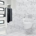 thumbnail image 3 of Walplus Peel and Stick Backsplash White Marble Wall Tile Decals 48 Pcs 4" x 4", 3 of 6