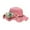 Hot Pink, variant on LNMQLPDBS Little Girls Straw Sun Hat with Colorful Beauty Flowers Summer Beach Cap Ruffle Foldable Sun Visor Hats Wide Brim Floppy Hats Spring Summer Outdoor Shade Hat for Tea Party Tourism