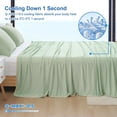 thumbnail image 4 of PHF Double Cooling Blanket for Hot Sleepers King Size, Arc-Chill Q-Max>0.5 with Double Cooling, Summer Blanket Absorbs Heat to Keep Cool All Night (Green, 108"x90"), 4 of 5