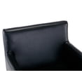 thumbnail image 5 of Guyou Modern Faux Leather Upholstered Dining Chairs Set of 2, Kitchen Chairs with Arm and Black Finish Metal Frame, Accent Armchair with back for Living Room Dining Room Bedroom Reception Room, Black, 5 of 10
