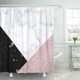 thumbnail image 1 of Cortina de Ducha ABPHQTO Rosa Geométrica Elegante Rosa Blanco Mármol Dorado 150x180 cm, 1 of 1