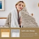 thumbnail image 3 of Manta de cama Sherpa tamaño queen, color beige, 230 x 230 cm, para invierno, 3 of 6