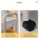 thumbnail image 4 of Organizador de 4 niveles para carrito de almacenamiento de cocina | Soporte para artículos de aseo del baño | Plástico, blanco/gris/verde, 38x26x105cm | Reposabrazos ergonómicos, estanterías, 4 of 6
