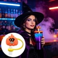 thumbnail image 2 of Aoznliie Straw Toppers, 10Pcs Silicone Straw Covers with Cute Pumpkin Skull Ghost Designs,Reusable Drink Straw Accessories for Halloween Party,4x2x2in, 2 of 9