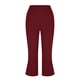 thumbnail image 2 of TaTaai Women Summer High Waist Solid Color Slim Yoga Capri Leggings Stretchy Material Ladies Workout Exercise Weekend Outdoor Wear Non-See-Through No Fading Soft Stylish Pants Gift, 2 of 7