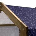 thumbnail image 5 of Astrology Pet House, Pattern Horoscope Signs and Constellations Cosmic Galactic Movement, Outdoor & Indoor Portable Dog Kennel with Pillow and Cover, 5 Sizes, Indigo Grey White, by Ambesonne, 5 of 5