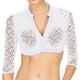 thumbnail image 1 of Gibobby arnés para mujer 1 pieza de lencería con aros para mujer, chaleco de encaje, blusa elegante para mujer, blusa negra, blusa de encaje para lencería de Oktoberfest(Blanco, XXXL), 1 of 4