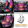 thumbnail image 2 of Yuyamidu Sunset Car Seat Covers Seaside Seat Belt Cover Armrest Pad Steering Wheel Cover Handbrake Cover Gear Shift Cover Cup Coasters Rearview Mirror Cover 14 Pieces Car Accessories, 2 of 7