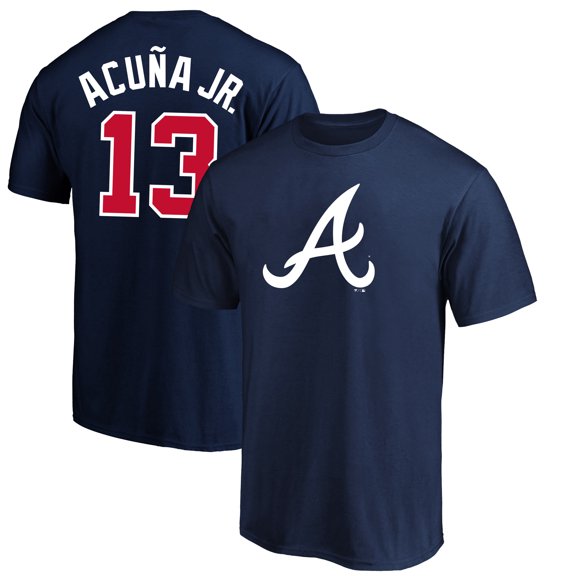 Men's Fanatics Ronald Acu-a Jr. Navy Atlanta Braves Big & Tall Name & Number T-Shirt