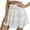 White, variant on Uaswgudfs Womens Smocked Ruffle Mini Skirts Cute High Elastic Waisted Tiered Short Skirt with Shorts Underneath