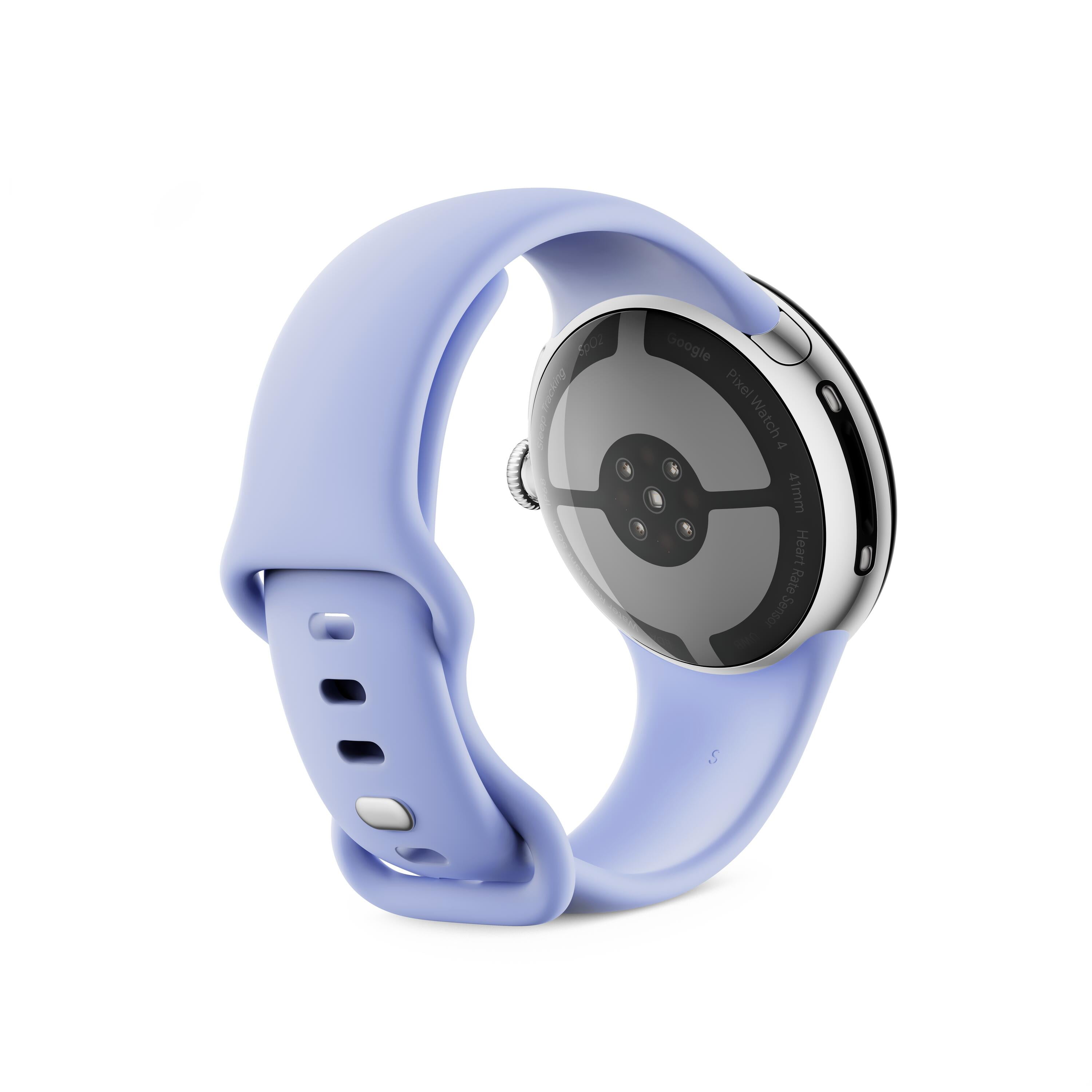 Google Pixel Watch 4 (41mm) -Domed Display, Comprehensive Health and Fitness Tracking, and Help from Gemini - Polished Silver,Purple