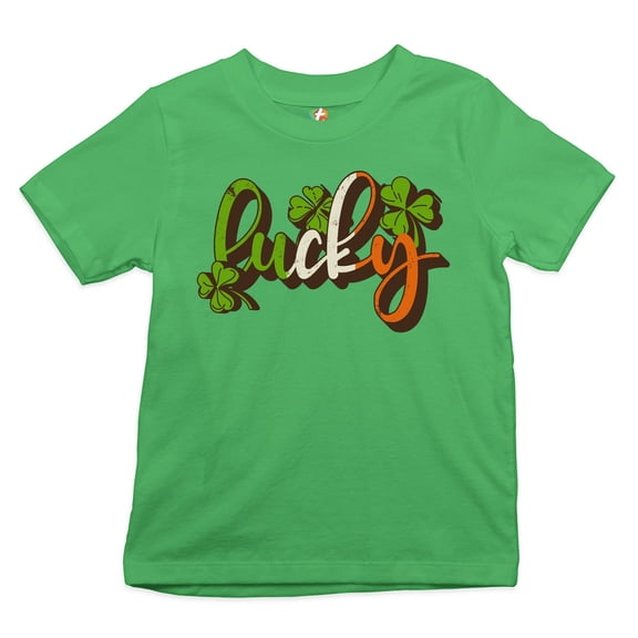 Tee Hunt Lucky Kid's T-Shirt St. Patrick's Day Funny Shamrock Paddy Patty Boys Girls Tee