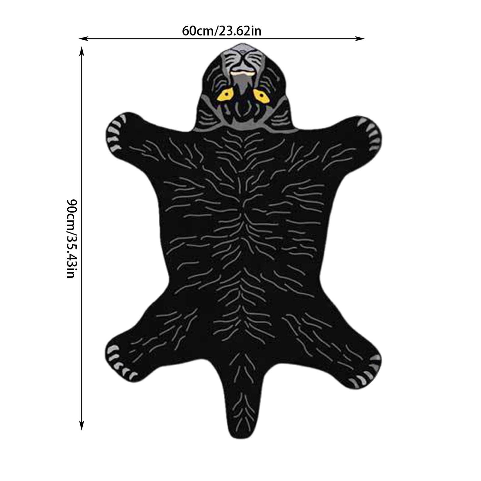 Camnix Tiger Shaped Rug Bath Mat Tiger Bathroom Rug Non-Slip Door Mat Animals Printed Area Rug Carpet Small Home Decor Mat Playmat Bathroom Shower Rugs, 35.4x23.6inch