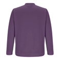 thumbnail image 5 of PEASKJP Men New Sweatshirt Stand Casual Button Solid Color Men Sweatshirt Top(Purple,L), 5 of 5