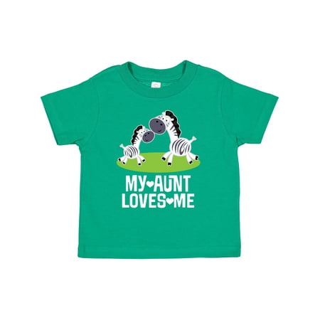 

Inktastic My Aunt Loves Me Zebra Zoo Animal Gift Toddler Boy or Toddler Girl T-Shirt
