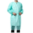 thumbnail image 2 of Xfvqtps 5 Pack Isolation Gowns Disposable with Elastic Cuff Back Strap One Size Fits All Green, 2 of 6