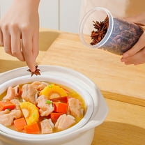 Clear Airtight Spice Jars - Food-Grade Kitchen Storage Containers for Herbs, Grains & Dry Fruits - Leak-Proof Sealed Jars with Lids for Pantry Organization