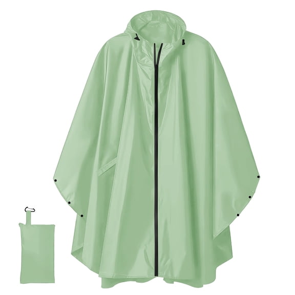 Hooded Rain Poncho for Adults - Waterproof Lightweight Rip-Resistant Reusable 3-in-1 Poncho with Pocket, Emergency Outdoor Raincoat for Hiking Camping Cycling Travel