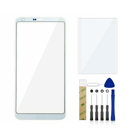 For Verizon LG G6 VS998 Replacement Front Outer Glass Lens Screen Tool White