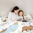 thumbnail image 4 of Erosebridal Animal Capybara Twin Comforter Sets 3-Piece For Boys Girls,Cartoon Bird Flowers Bedding Set For Kids Teens,Super Cozy Room Decor, 4 of 7