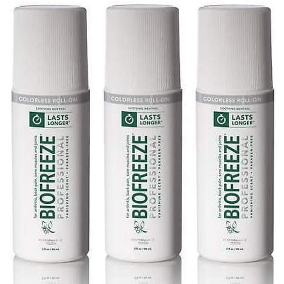 Biofreeze Rouleau Professionnel sur 89ml (3 Paquets)