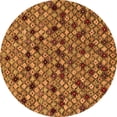 thumbnail image 1 of Ahgly Company Indoor Round Abstract Orange Modern Area Rugs, 6' Round, 1 of 4