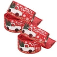 thumbnail image 4 of Wrapping Ribbon, Christmas Ribbons  Printing Retro Vivid Environmentally Friendly  For Christmas Decoration Red,Hemp,Gray, 4 of 8