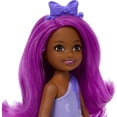 thumbnail image 3 of Barbie Dreamtopia Chelsea Royal Doll with Pink Hair, Purple Bow Headband & Colorful Skirt, Small Doll Bends at Waist, 3 of 5