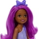 thumbnail image 3 of Barbie Dreamtopia Chelsea Royal Doll with Pink Hair, Purple Bow Headband & Colorful Skirt, Small Doll Bends at Waist, 3 of 5