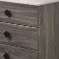 thumbnail image 4 of Benjara 4 Drawer Wooden Chest with Grains and Angled Legs, Gray-Color:Gray, 4 of 6