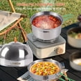 thumbnail image 2 of Batterie de Cuisine de Camping Pliable en Acier Inoxydable pour 1-2 Personnes Casserole, 2 of 8