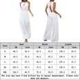 thumbnail image 2 of Mono Con Tirantes De Espagueti Mameluco de una pieza con cuello halter para mujer Color sólido Ahueca hacia fuera Estilo sexy Traje de vacaciones Ygjytge Blanco Xl para Mujer, 2 of 8