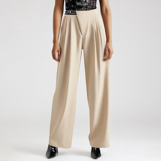 WILLBEST Pantalones Deportivos Ligeros con Forro para Mujer, de Pierna Recta y Ancha, para Entrenamientos y Comodidad Diaria, con Bolsillos. Extra Grande