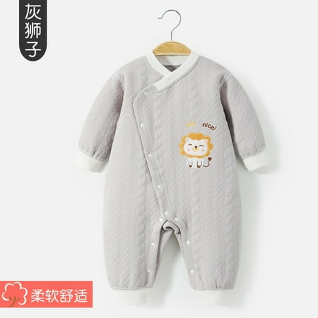 

QWZNDZGR Newborn Baby Autumn Clothes Baby One-Piece Clothes Thickened Cotton Climbing Clothes Men s One-Year-Old Women s Autumn Warm Fashion Clothes Rompers
