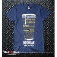 thumbnail image 2 of Michigan Beer Shirt - Vintage Navy Blue, Small | Typography Print Craft Beer Gift for Him, 2 of 2