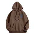 thumbnail image 4 of MHFRRA ¿conoces El Suéter con Capucha y Bolsillo de Manga Larga con Estampado de Coco de Color Sólido para Otoño E Invierno para Hombre y Mujer? Marrón, 4 of 5