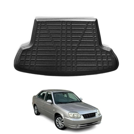 OMAC Cargo Mats Liner for Hyundai Accent 2006-2011 Waterproof TPE Black