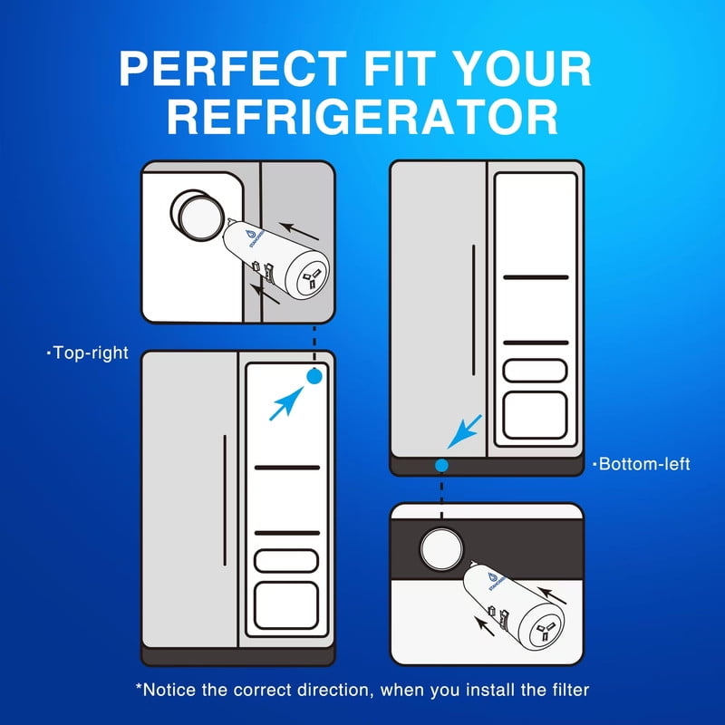Stahomily EDR1RXD1 Water Filter 1 Replacement, Compatible with W10295370A, WHR1RXD1, EDRIRXD1B, 9081 9930 46-9081 46-9930, 3 Pack