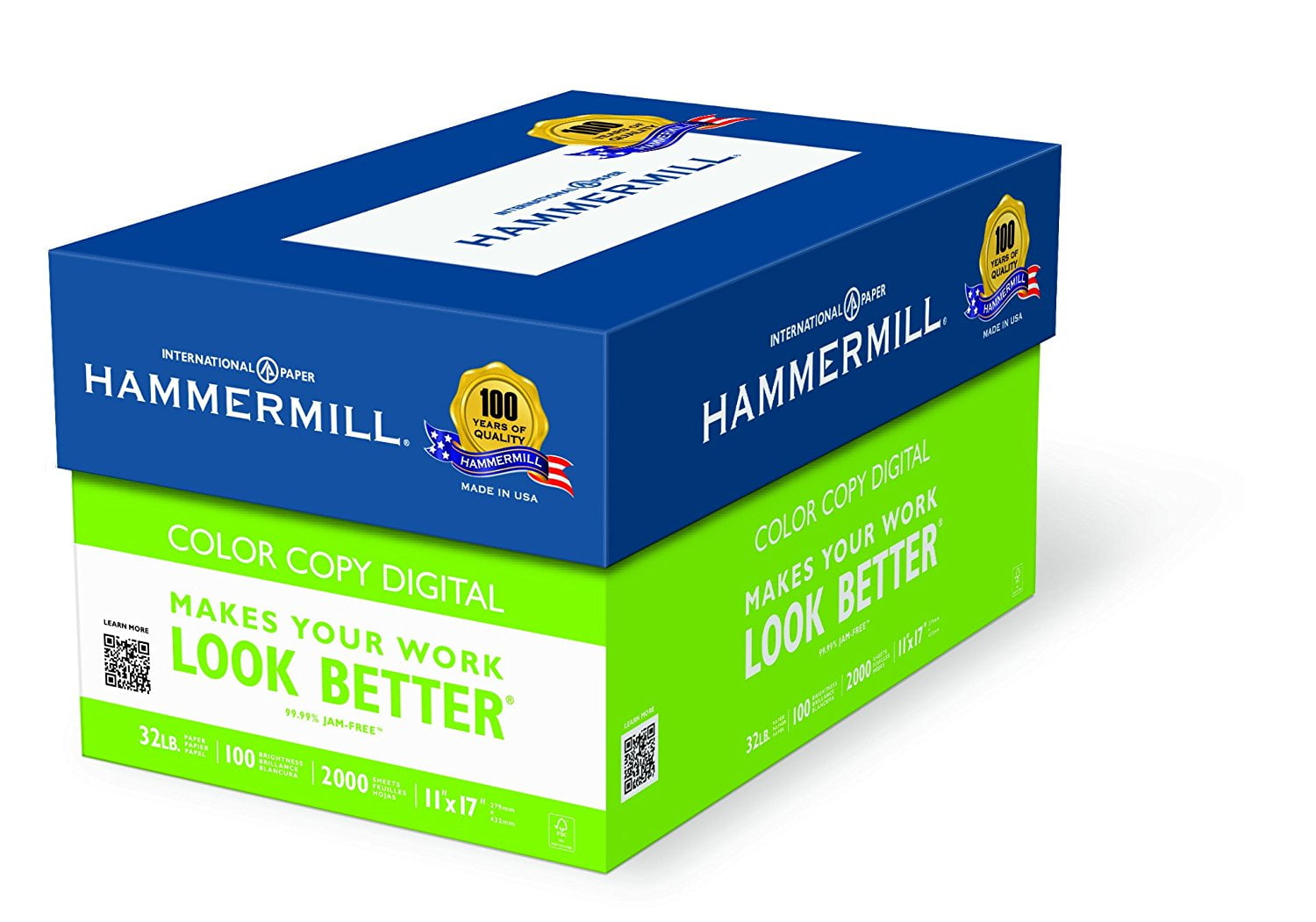 Hammermill paper color copy digital 32lb 11 x 17 ledger 100 bright 