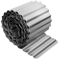thumbnail image 1 of 8 Inch x 20 FT Corrugated Galvanized Steel Landscape Edging, Flexible Rustproof Metal Garden Border for Flower Beds Lawns Raised Beds Tree Rings, Silver, 1 of 8