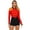 Red, variant on Zaldita Womens Jumpsuit Halloween Carnival Theme Party Long Sleeve Velvet Fringed Bodysuit Black XL