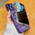 thumbnail image 5 of Compatible with iPhone 14 Pro Max Magnetic Clear Case,Luxury Plating Bling Transparent Shockproof MagSafe Case Full Camera Lens Protector for Women Girl Men-Purple, Elegant Purple, 5 of 6
