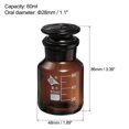 thumbnail image 2 of Unique Bargains 60mL Amber Reagent Media Graduated Borosilicate Glass Storage Bottle Amber Cap, 2 of 5