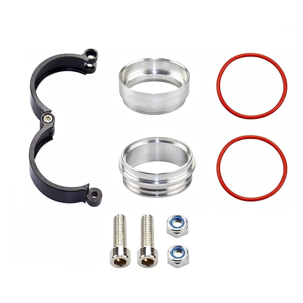 Speravity Abrazadera de banda en V de escape de 76 mm con ensamblaje de sistema de brida Aluminio de 3 pulgadas 76 mm para tubos de intercooler Vehículos, repuestos y accesorios Mis